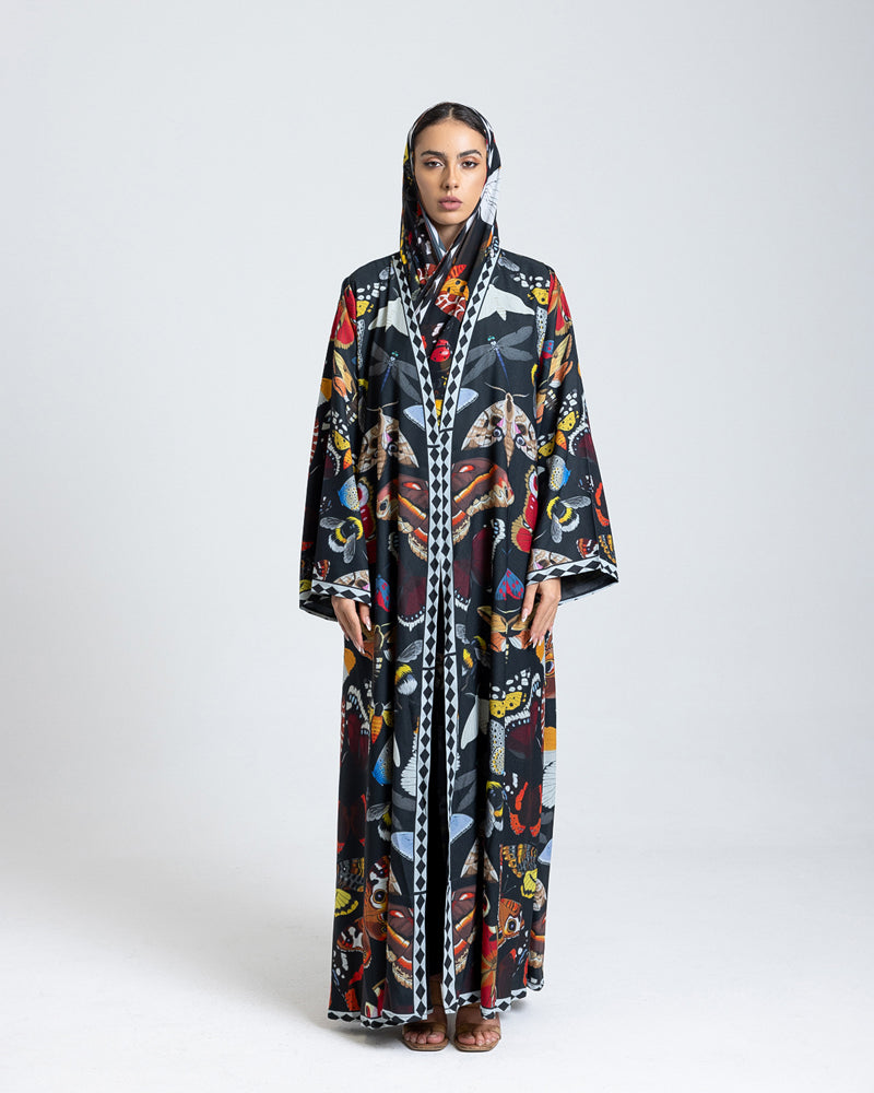 Midnight Wings Butterfly Abaya