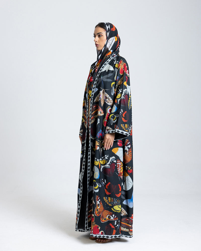 Midnight Wings Butterfly Abaya