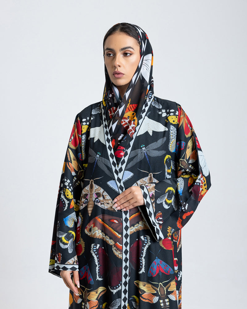 Midnight Wings Butterfly Abaya