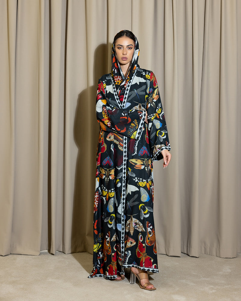 Midnight Wings Butterfly Abaya